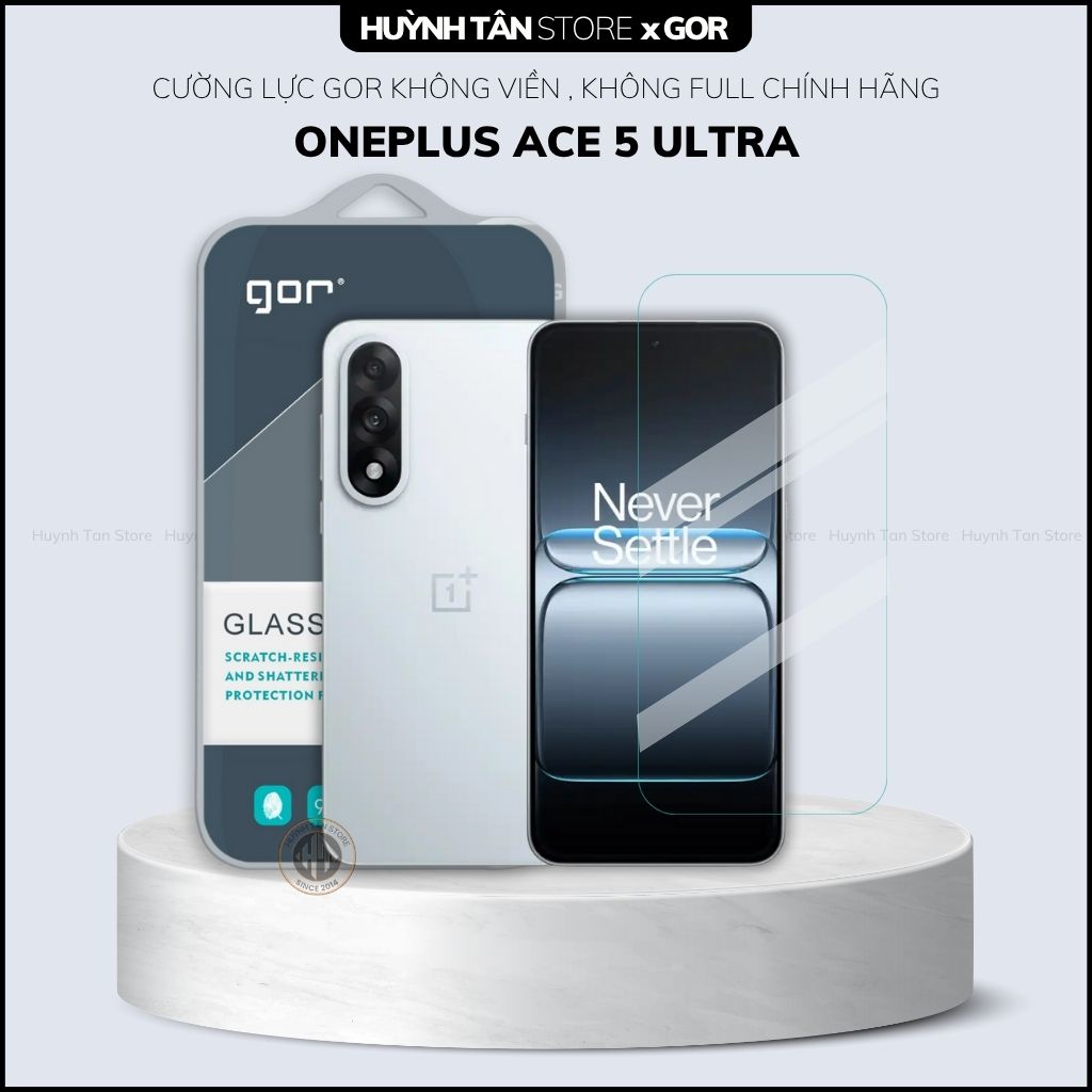 Kính cường lực trong suốt Oneplus 15 , 13T , Ace 5 Ultra , 10T , 9RT KHÔNG FULL MÀN chống bám vân tay chính hãng GOR