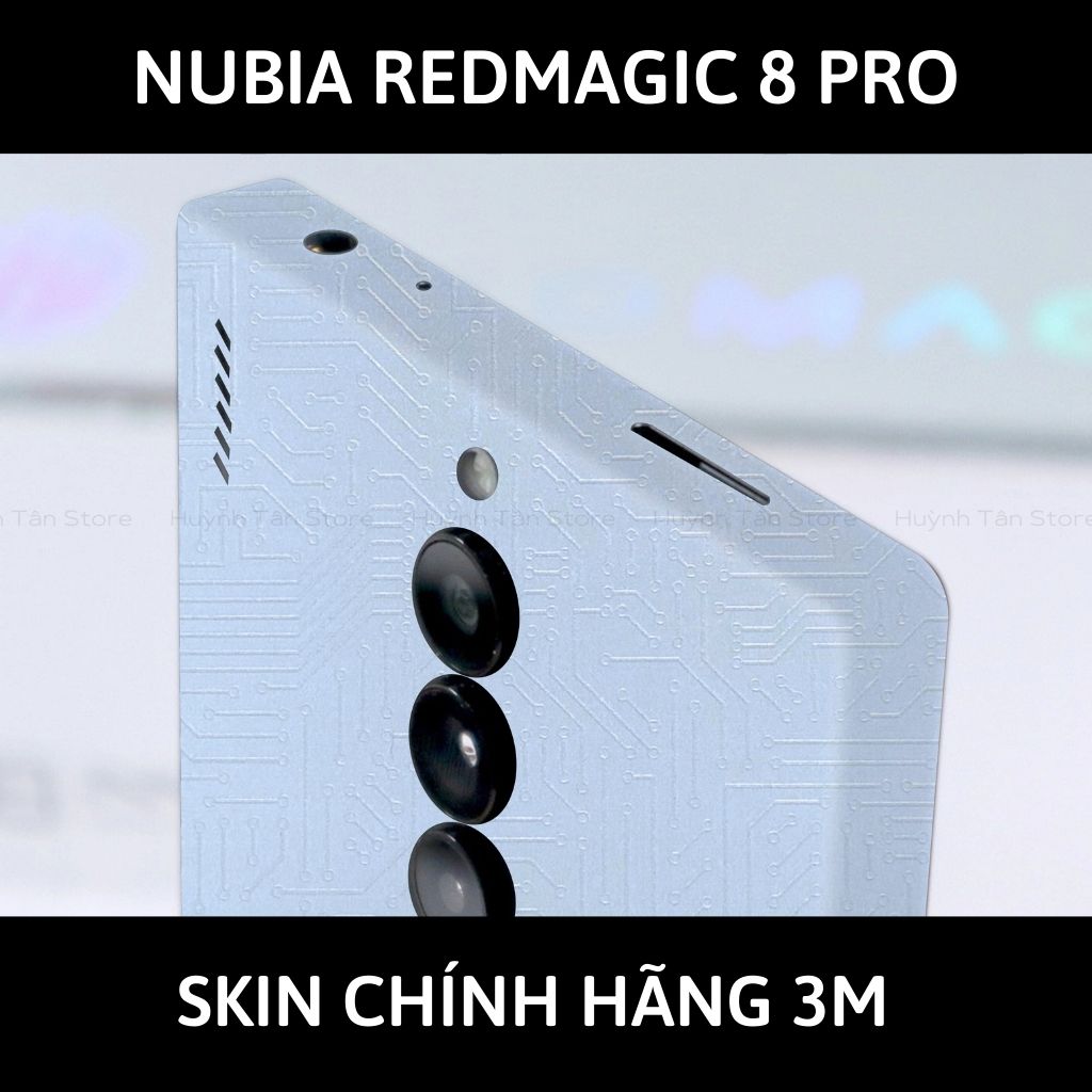 Skin 3m Nubia Redmagic 8 Pro, 8 Pro Plus full body và camera nhập khẩu chính hãng USA phụ kiện điện thoại huỳnh tân store - Electronic White 2022 - Warp Skin Collection