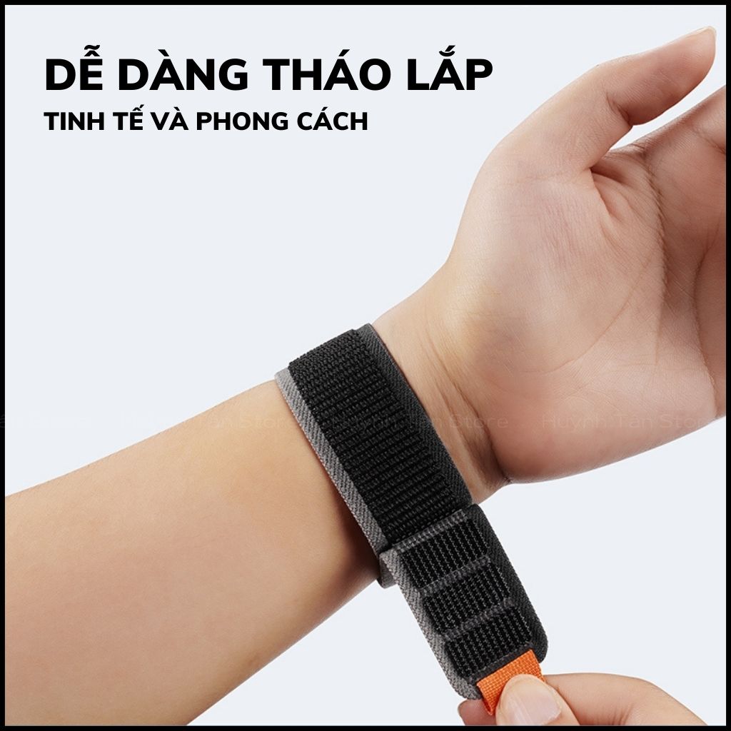 Dây đồng hồ thông minh apple watch series 9 8 7 6 5 4 3 se ultra chất liệu dệt nylon cao cấp yj series chính hãng duxducis