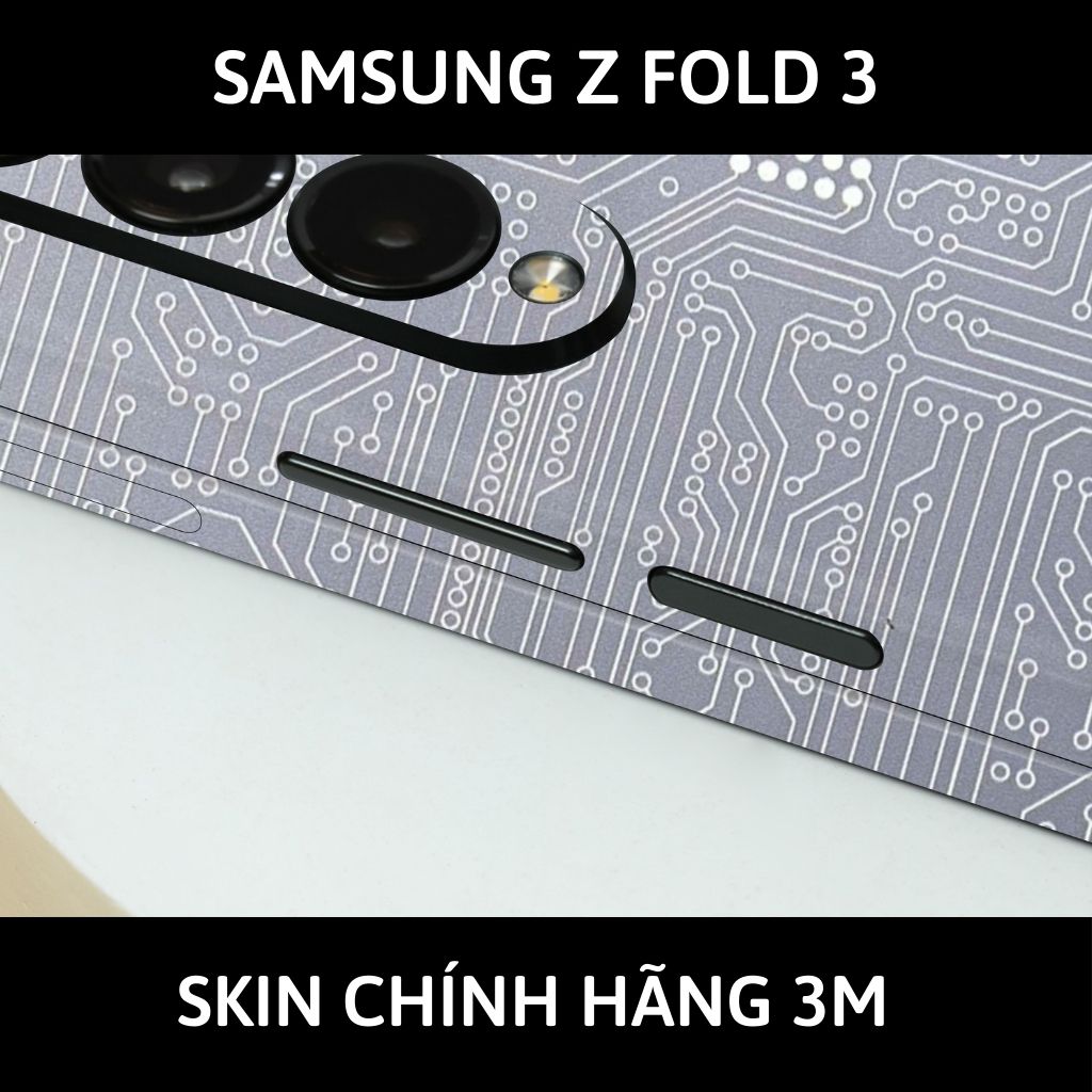 Skin 3m samsung galaxy Z Fold 4, Z Fold 3, Z Fold 2 full body và camera nhập khẩu chính hãng USA phụ kiện điện thoại huỳnh tân store - Electronic White 2021 - Warp Skin Collection