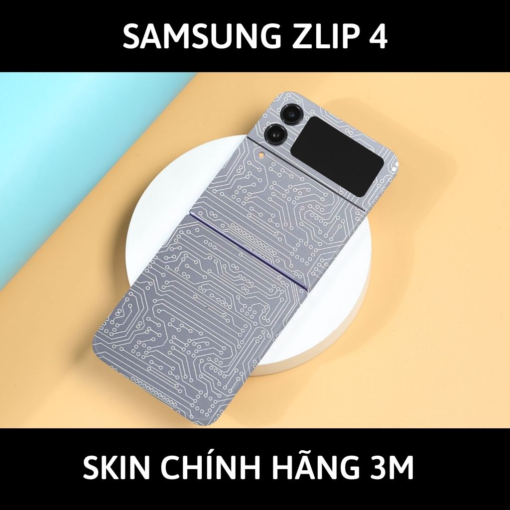 Skin 3m samsung galaxy Z Flip 4, Z Flip 3, Z Flip full body và camera nhập khẩu chính hãng USA phụ kiện điện thoại huỳnh tân store - Electronic White 2021 - Warp Skin Collection