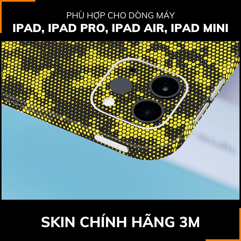 Dán skin ipad , ipad pro, ipad air , ipad mini full body và camera chính hãng 3M - MAMBA YELLOW -  SK B03 06 phụ kiện điện thoại huỳnh tân store