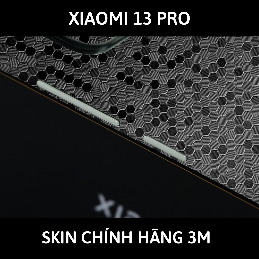 Skin 3m Mi 13 Ultra, Mi 13 Pro, Mi 13  full body và camera nhập khẩu chính hãng USA phụ kiện điện thoại huỳnh tân store - Hexis Honeycomb Black - Warp Skin Collection