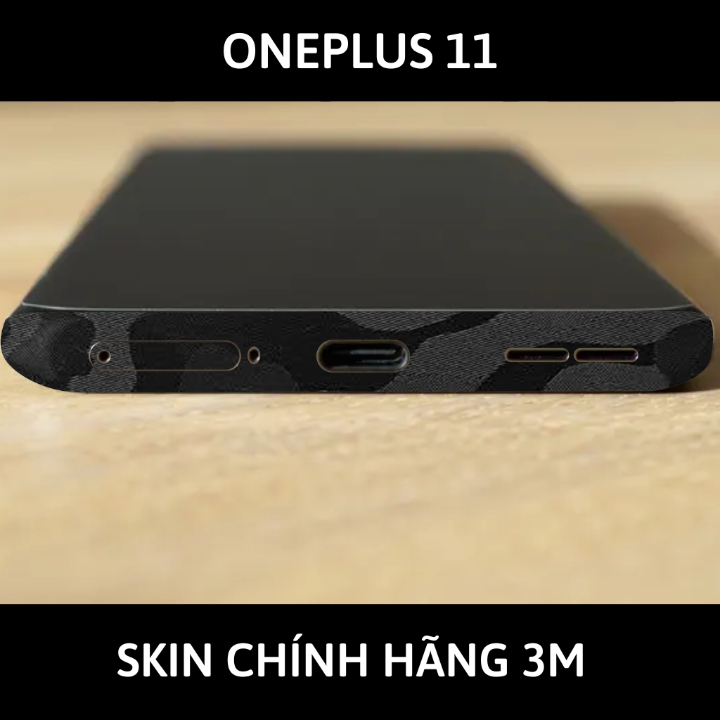 Skin 3m Oneplus 11 full body và camera nhập khẩu chính hãng USA phụ kiện điện thoại huỳnh tân store - Camo Black - Warp Skin Collection