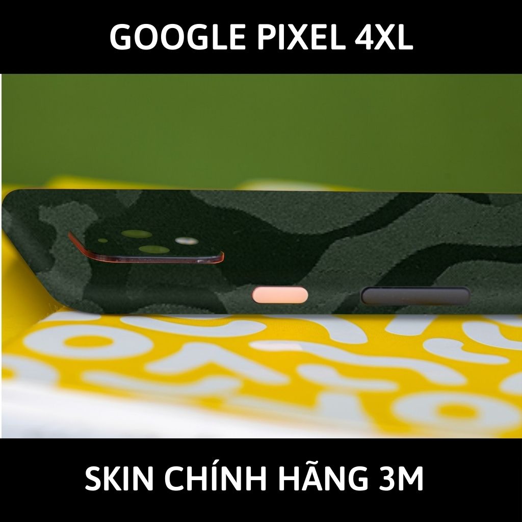 Skin 3m google Pixel 4XL, Pixel 4 full body và camera nhập khẩu chính hãng USA phụ kiện điện thoại huỳnh tân store - Camo Green - Warp Skin Collection