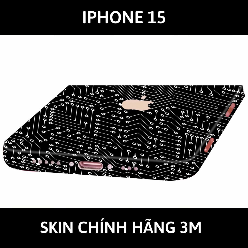 Dán skin điện thoại Iphone 15, Iphone 15 Plus full body và camera nhập khẩu chính hãng USA phụ kiện điện thoại huỳnh tân store - ELECTRIC BLACK - Warp Skin Collection