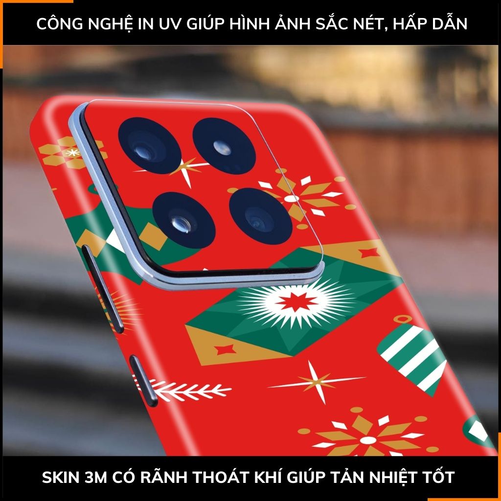 Dán skin điện thoại Xiaomi Mi 14 , Mi 14 Pro full body và camera nhập khẩu chính hãng USA in hình MERRY CHRISTMAS - SKD P21 phụ kiện điện thoại huỳnh tân store