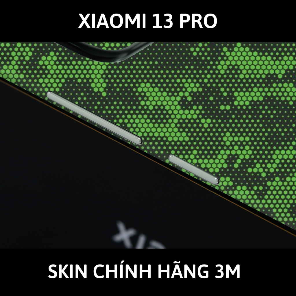 Skin 3m Mi 13 Ultra, Mi 13 Pro, Mi 13  full body và camera nhập khẩu chính hãng USA phụ kiện điện thoại huỳnh tân store - Mamba Green - Warp Skin Collection