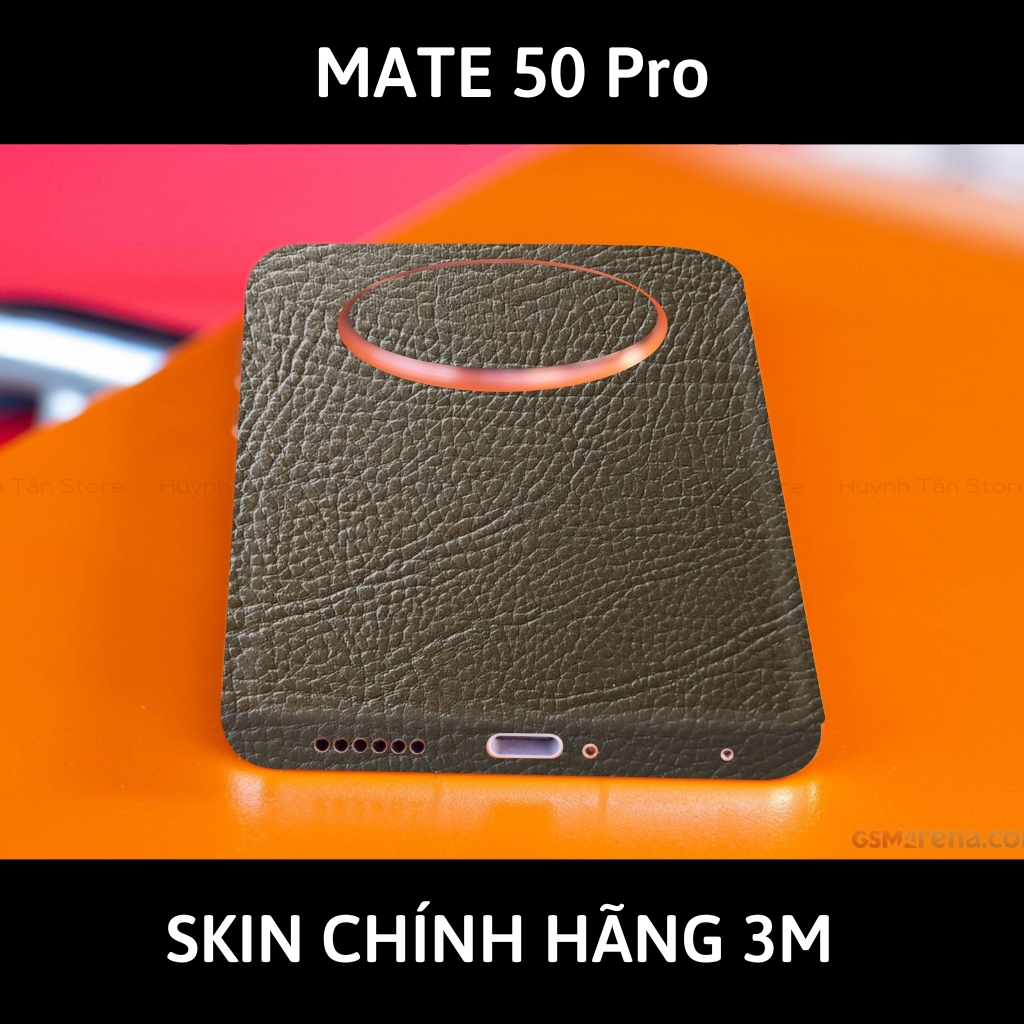 Dán skin điện thoại Huawei Mate 50 Pro full body và camera nhập khẩu chính hãng USA phụ kiện điện thoại huỳnh tân store - Brown Leather - Warp Skin Collection