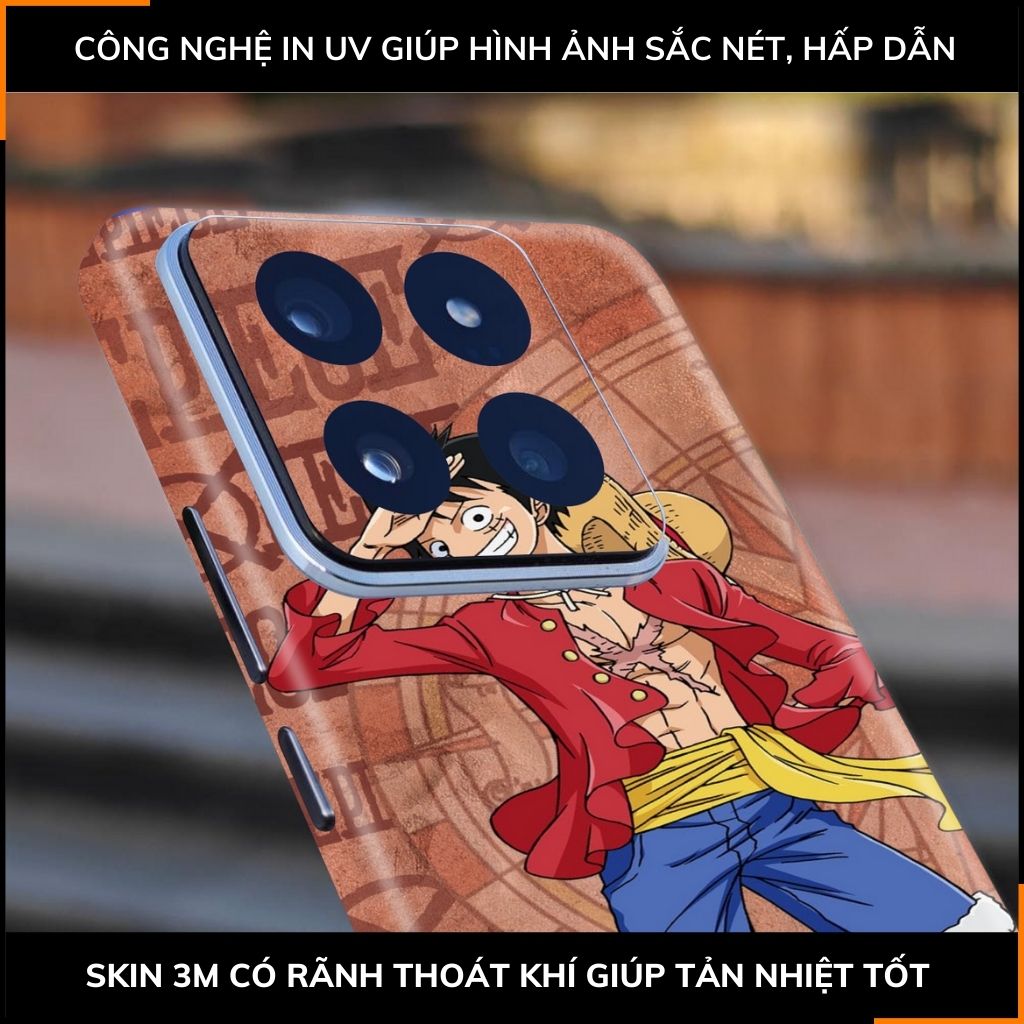 Dán skin điện thoại Xiaomi Mi 14 , Mi 14 Pro full body và camera nhập khẩu chính hãng USA in hình ONE PIECE - SKD G02 phụ kiện điện thoại huỳnh tân store