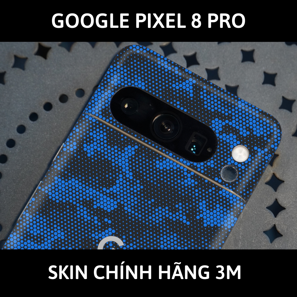 Dán skin điện thoại Pixel 8, Pixel 8 Pro full body và camera nhập khẩu chính hãng USA phụ kiện điện thoại huỳnh tân store - Mamba Blue - Warp Skin Collection