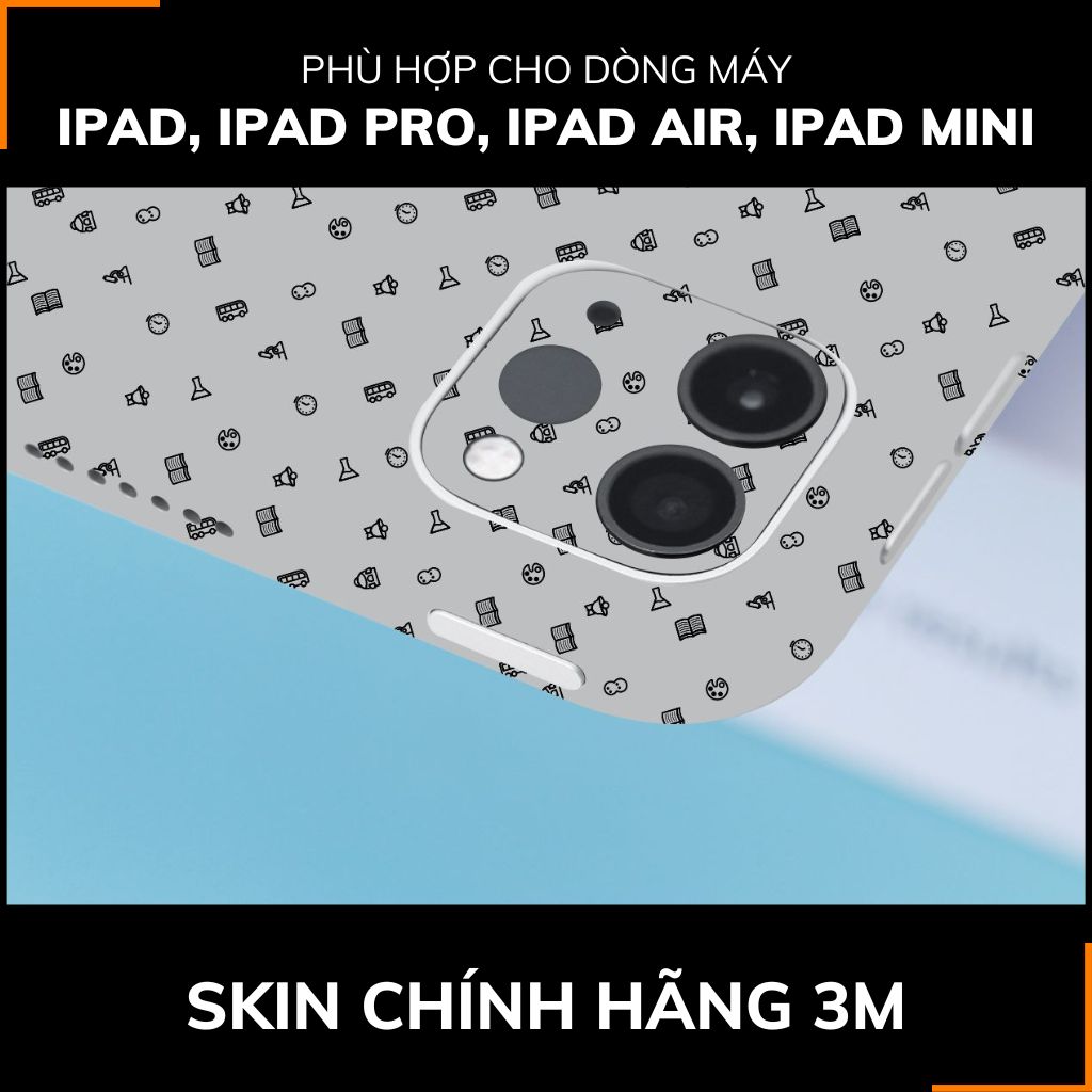 Dán skin ipad , ipad pro, ipad air , ipad mini full body và camera chính hãng 3M - MANY STICKER GREY -  SK B14 03 phụ kiện điện thoại huỳnh tân store