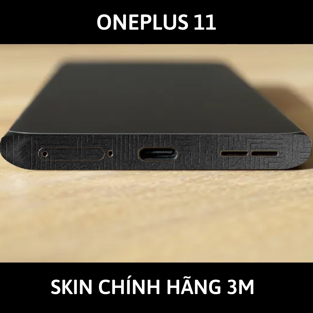 Skin 3m Oneplus 11 full body và camera nhập khẩu chính hãng USA phụ kiện điện thoại huỳnh tân store - Electronic Black 2022 - Warp Skin Collection