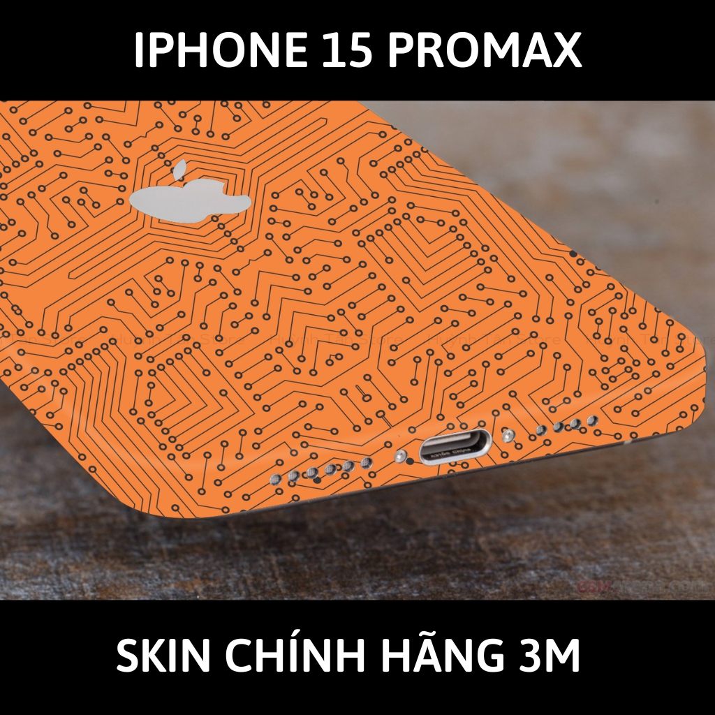 Dán skin điện thoại Iphone 15 Pro Max full body và camera nhập khẩu chính hãng USA phụ kiện điện thoại huỳnh tân store - Electronic Oranger - Warp Skin Collection