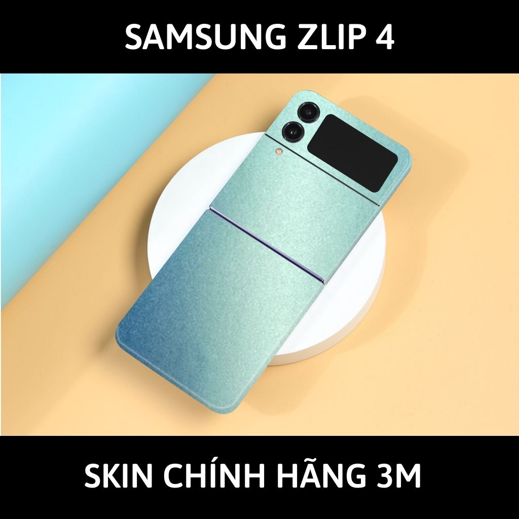 Skin 3m samsung galaxy Z Flip 4, Z Flip 3, Z Flip full body và camera nhập khẩu chính hãng USA phụ kiện điện thoại huỳnh tân store - Oracal Blue Yellow - Warp Skin Collection