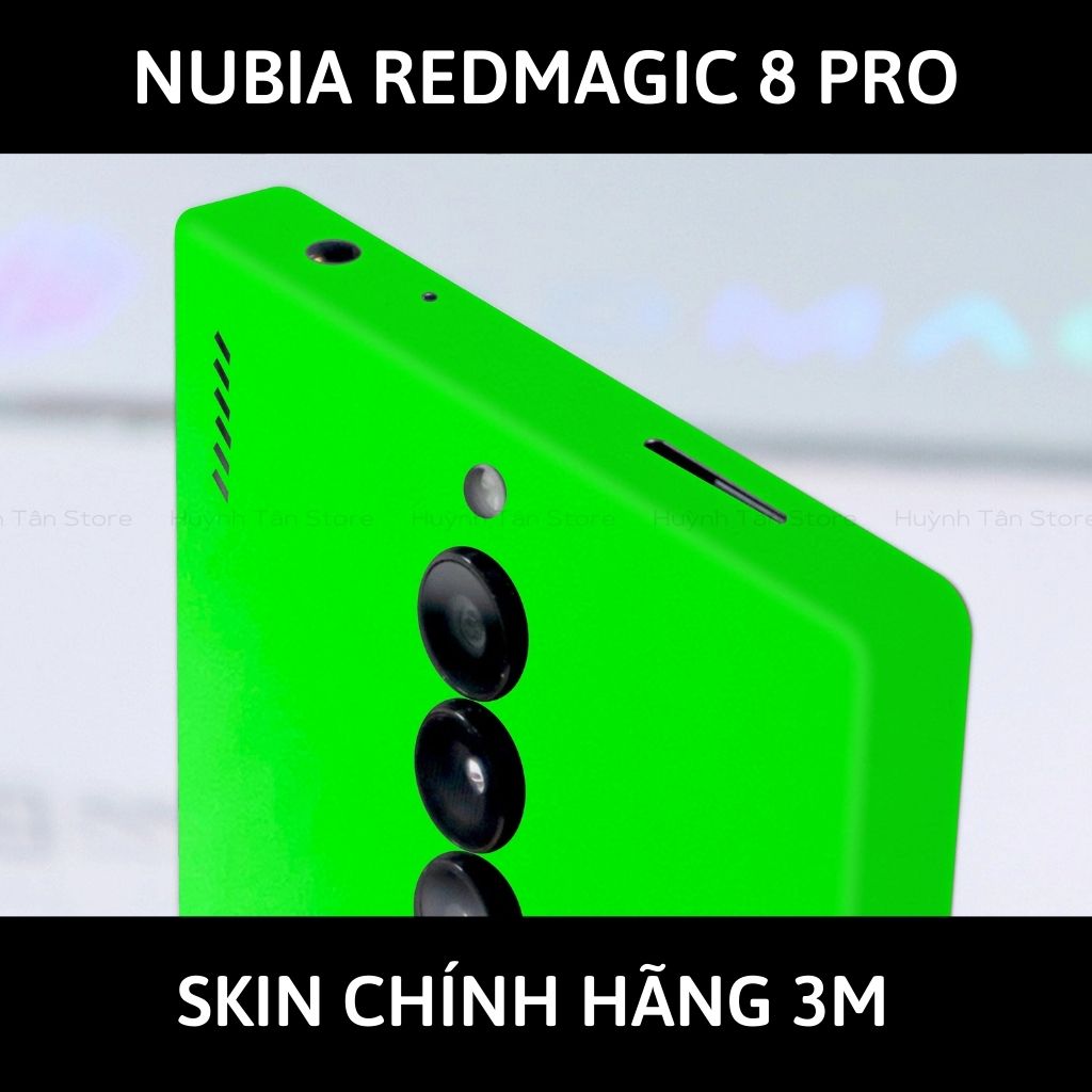 Skin 3m Nubia Redmagic 8 Pro, 8 Pro Plus full body và camera nhập khẩu chính hãng USA phụ kiện điện thoại huỳnh tân store - Green Neo - Warp Skin Collection