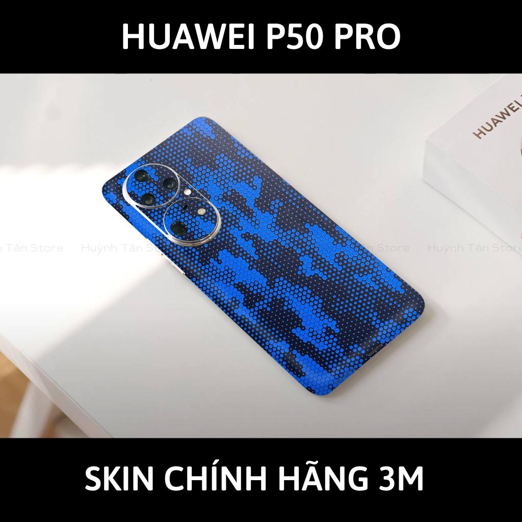 Dán skin điện thoại Huawei P50 Pro full body và camera nhập khẩu chính hãng USA phụ kiện điện thoại huỳnh tân store - Mamba Blue - Warp Skin Collection
