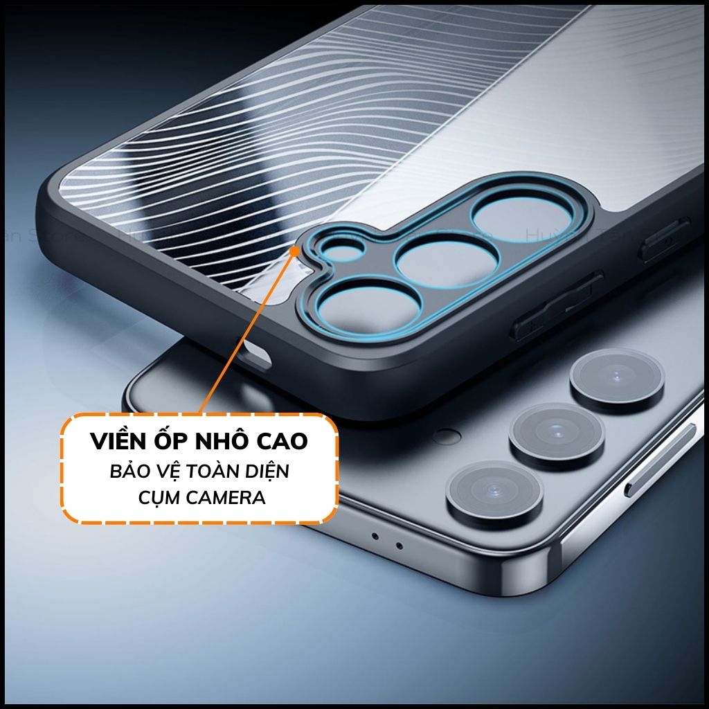 Ốp lưng samsung s25 / s24 aimo chính hãng duxducis chống va đập trong suốt không ố vàng huỳnh tân store