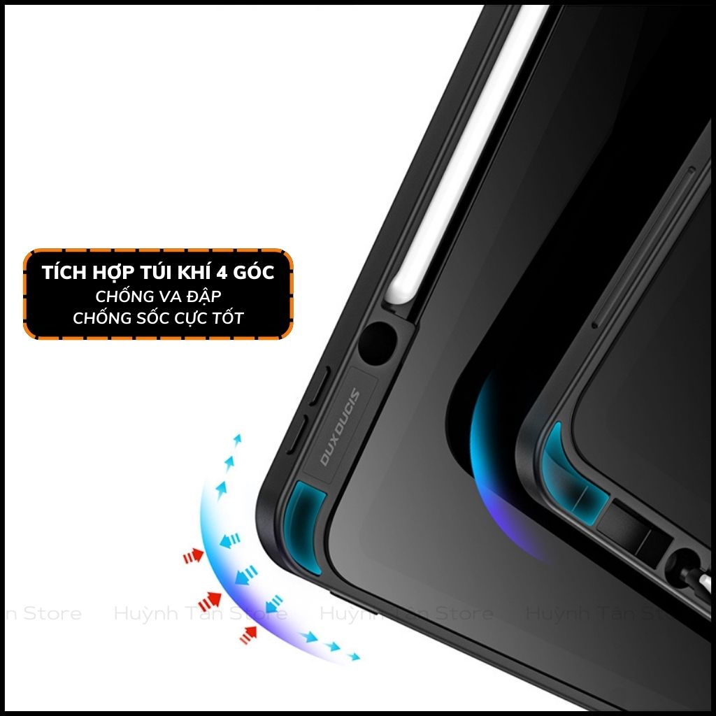 BAO DA ipad pro 11 inch 12,9 inch magi series chính hãng duxducis chống va đập có khay khe để bút