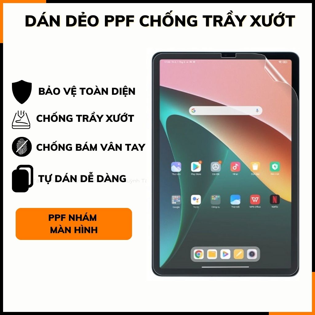 Dán dẻo PPF máy tính bảng xiaomi, huawei, oppo, lenovo, google, microsoft, vivo  full body và camera trong suốt hoặc nhám chống trầy xướt, bảo vệ phụ kiện điện thoại huỳnh tân store
