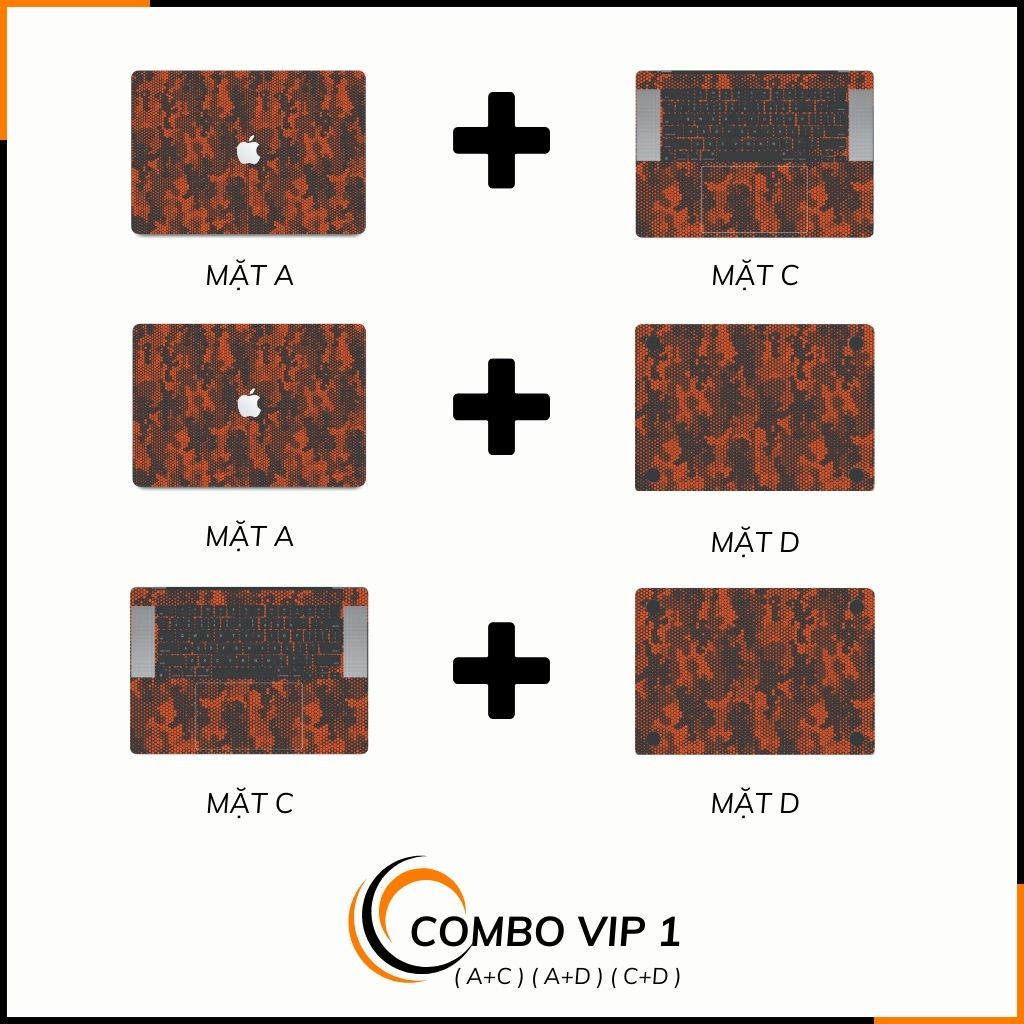 Dán skin macbook pro, macbook air chính hãng 3M nhập khẩu USA - SKIN 3M - MACBOOK - MAMBA ORANGE - SK-B03-07 phụ kiện điện thoại huỳnh tân store