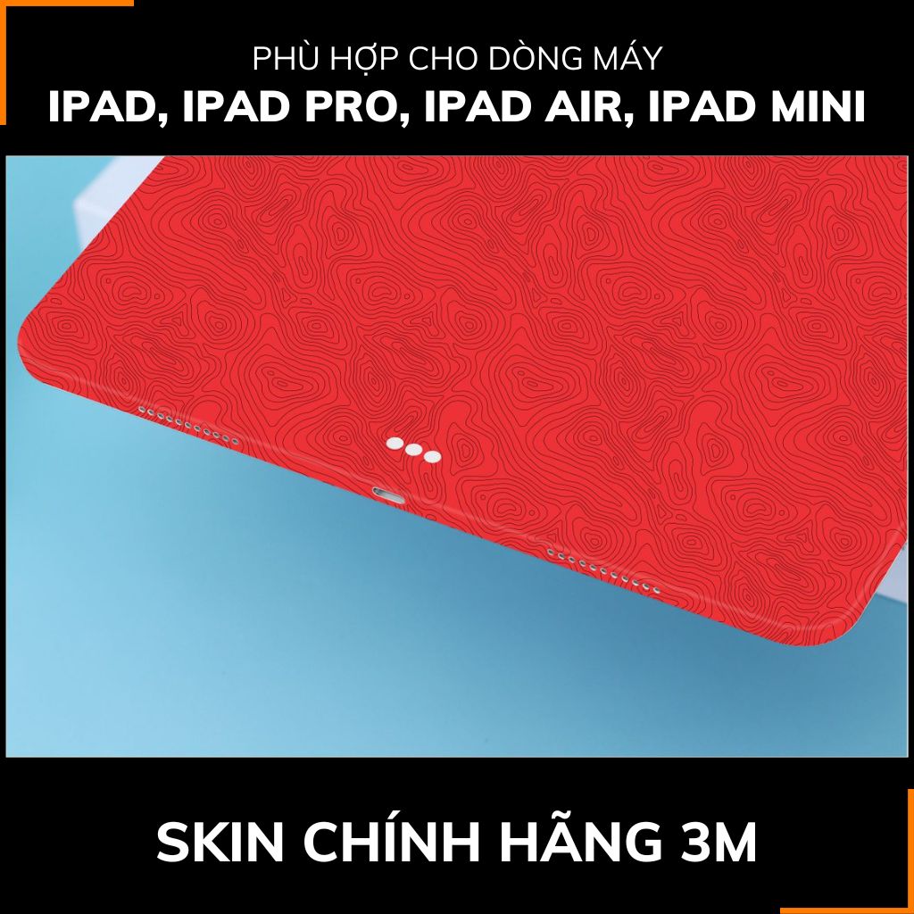 Dán skin ipad , ipad pro, ipad air , ipad mini full body và camera chính hãng 3M - MAP RED -  SK B13 01 phụ kiện điện thoại huỳnh tân store