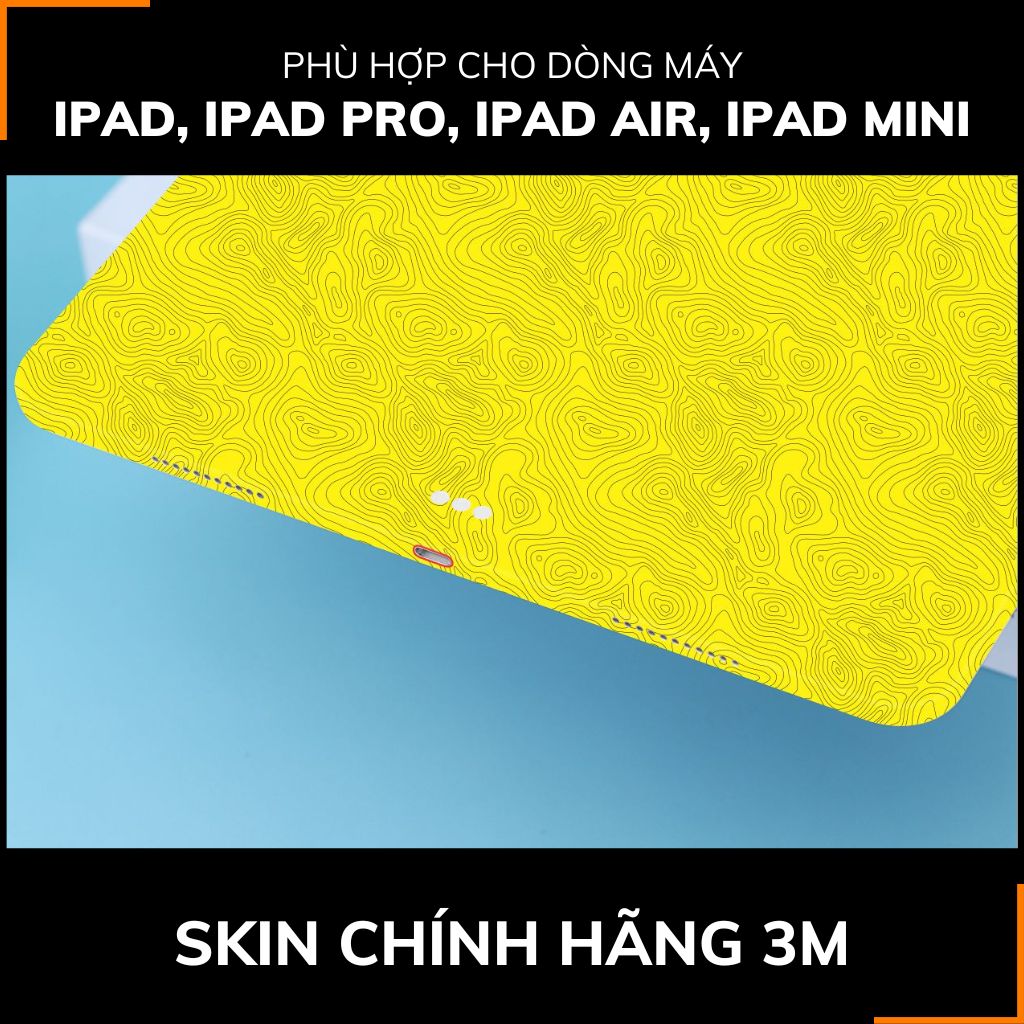 Dán skin ipad , ipad pro, ipad air , ipad mini full body và camera chính hãng 3M -MAP YELLOW -  SK B13 06 phụ kiện điện thoại huỳnh tân store