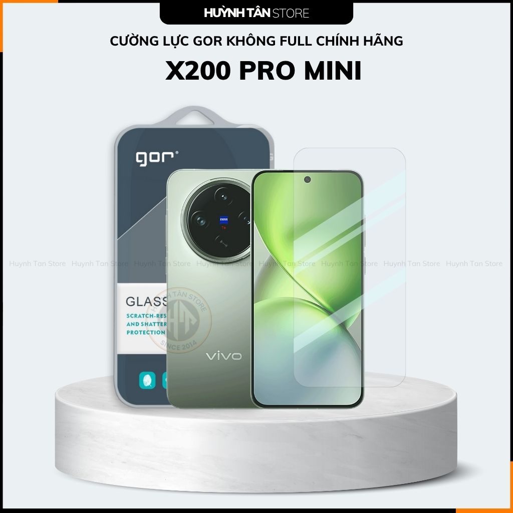 Kính cường lực trong suốt Vivo X300 Pro , X200 Pro Mini , X200s , X100s  KHÔNG FULL MÀN chống bám vân tay chính hãng GOR