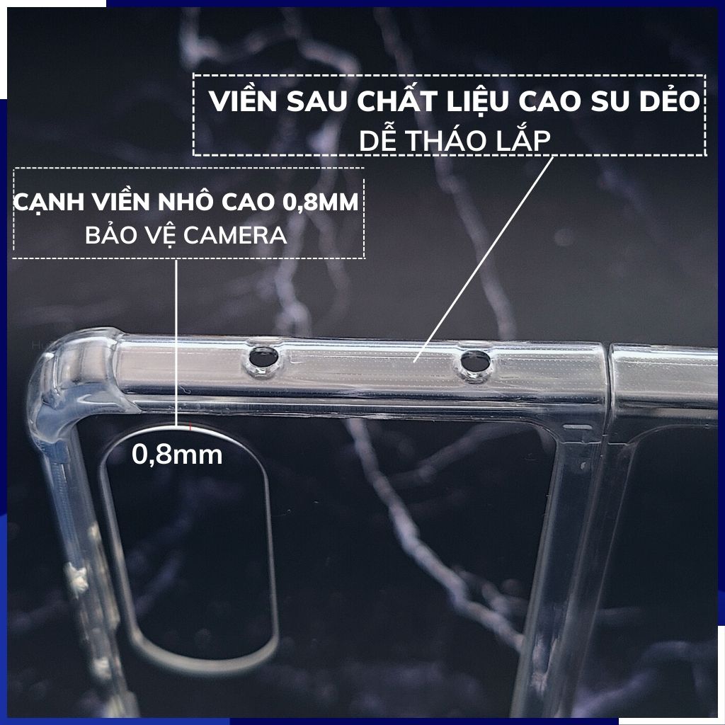 Ốp lưng chống sốc samsung z fold 4 clear color ver 3 trong suốt không ố vàng bảo vệ camera phụ kiện huỳnh tân store