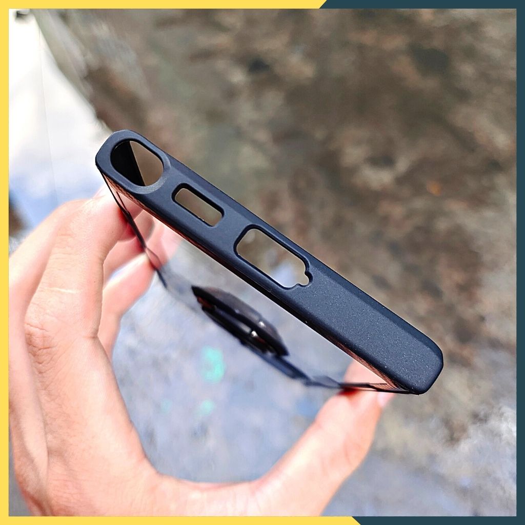 Ốp lưng samsung s22 ultra ring case viền màu mặt lưng trong suốt tích hợp iring trên ốp bảo vệ camera phụ kiện huỳnh tân store
