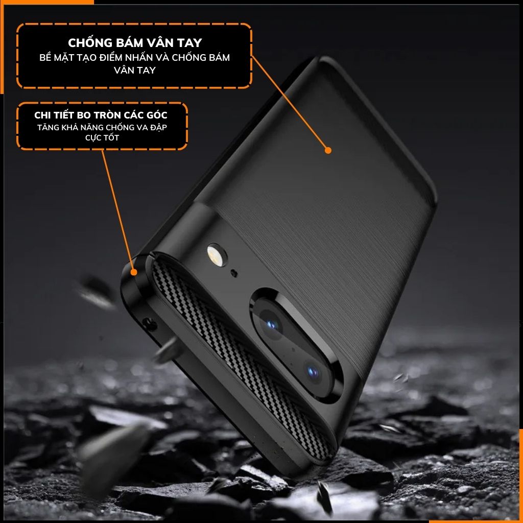 Ốp lưng pixel 8 dẻo phay xướt chống bám vân tay bảo vệ camera phụ kiện huỳnh tân store