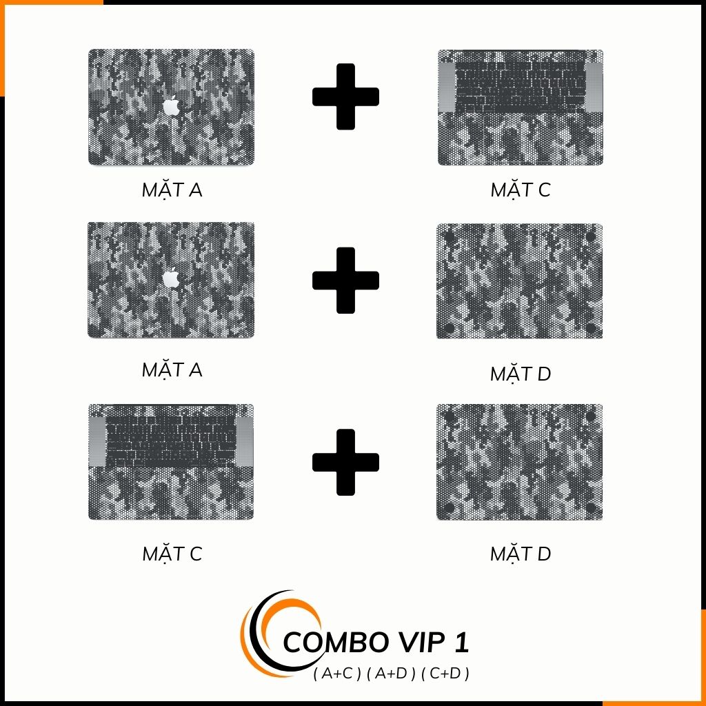 Dán skin macbook pro, macbook air chính hãng 3M nhập khẩu USA - SKIN 3M - MACBOOK - MAMBA WHITE - SK-B03-05 phụ kiện điện thoại huỳnh tân store