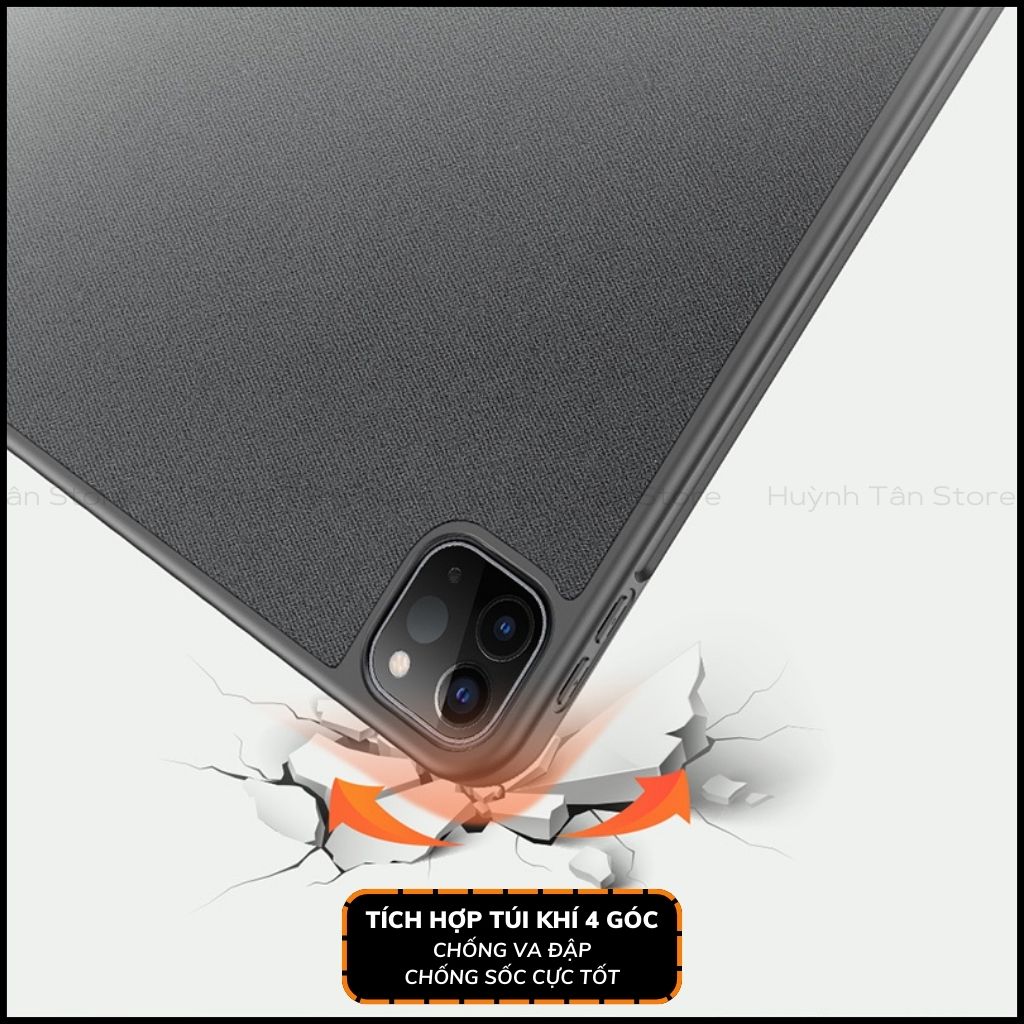 BAO DA ipad pro 11 inch 12,9 inch domo series chính hãng duxducis chống va đập có khay khe để bút