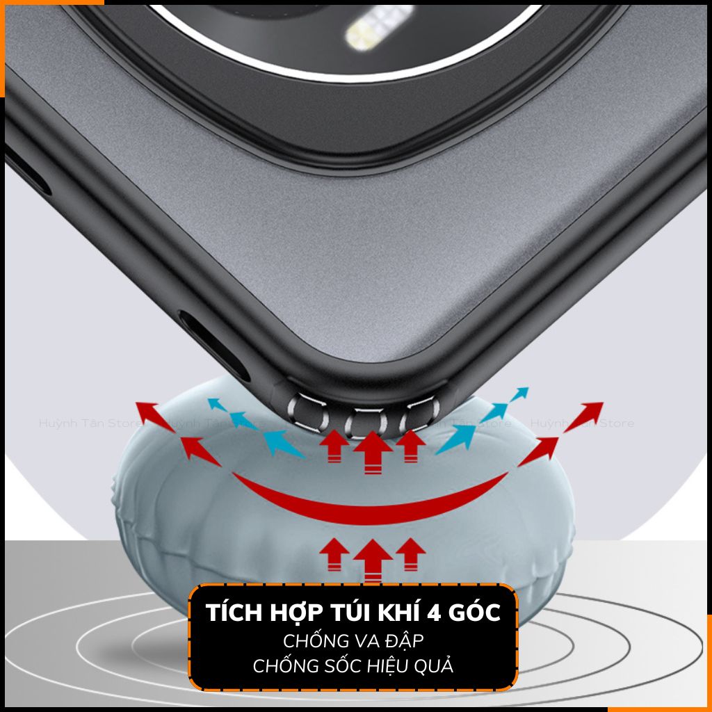 Ốp lưng honor magic 6 pro chống sốc chống vân tay NHÁM VIỀN MÀU VER 2 bảo vệ camera phụ kiện huỳnh tân store