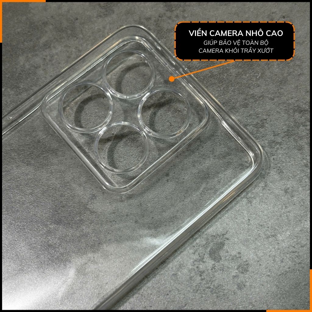 Ốp lưng Xiaomi MI 14T / Mi 14T Pro / MI 14 Ultra / Mi 14 pro / Mi 14  GOR trong suốt chính hãng bảo vệ camera phụ kiện huỳnh tân store