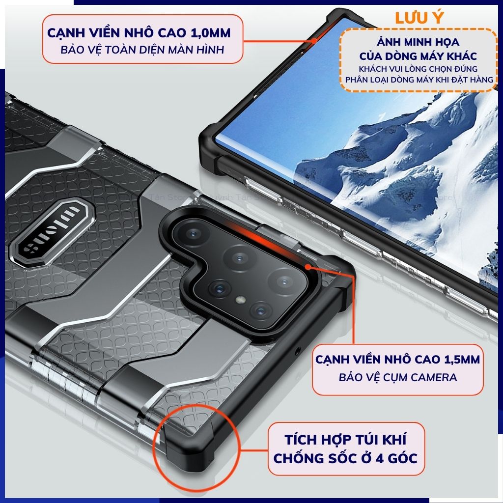 Ốp lưng s22 ultra chống sốc bảo vệ camera trong suốt chống ố vàng wlons phụ kiện điện thoại huỳnh tân store
