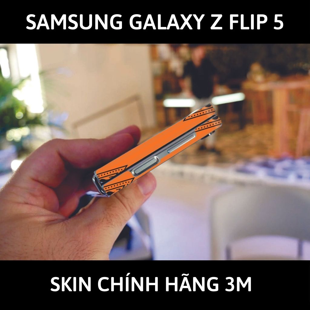 dán skin 3m samsung galaxy z flip 5 full body, camera phụ kiện điện thoại huỳnh tân store - Trống Đồng Cam