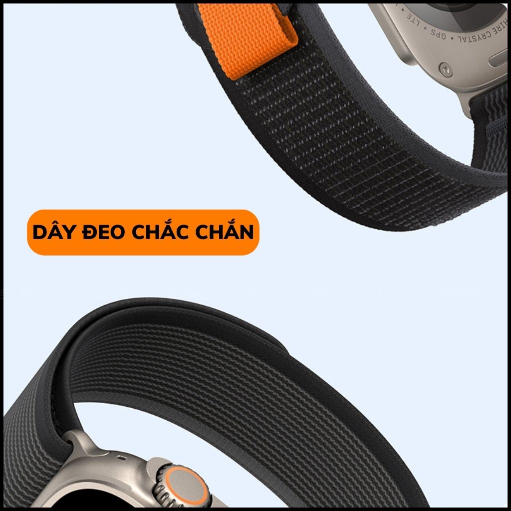 Dây đồng hồ thông minh apple watch series 9 8 7 6 5 4 3 se ultra chất liệu dệt nylon cao cấp yj series chính hãng duxducis