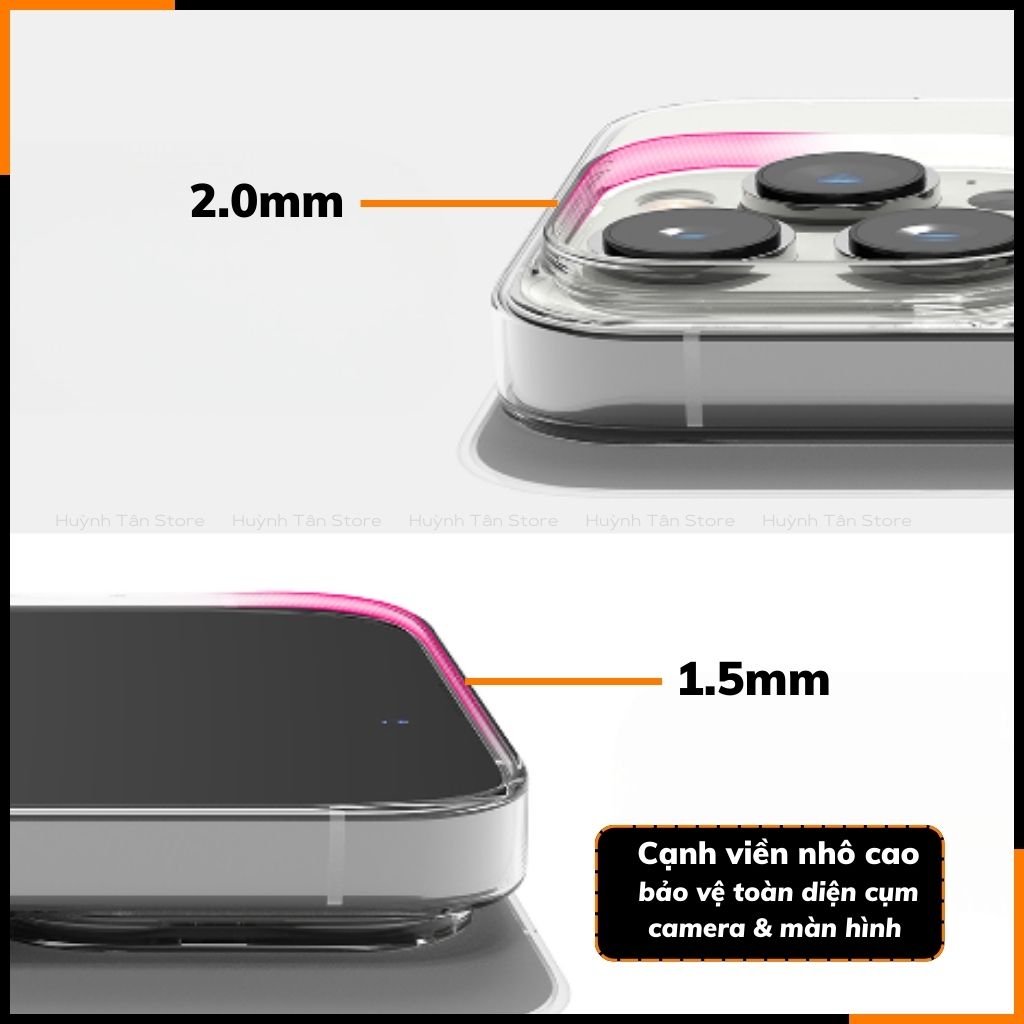 Ốp lưng iphone 15 pro max RINGKE chính hãng trong suốt chống sốc FUSION chống ố vàng phụ kiện điện thoại huỳnh tân
