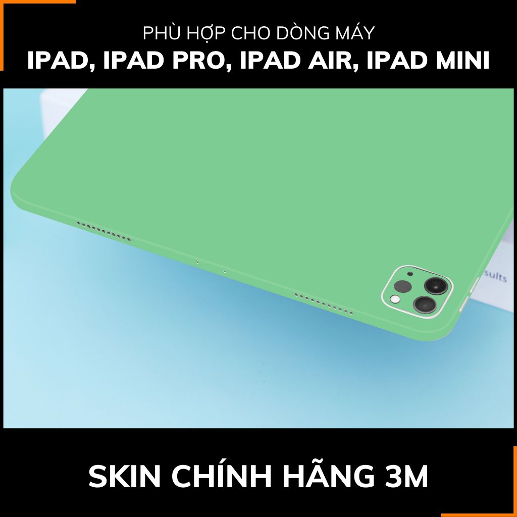 Dán skin ipad , ipad pro, ipad air , ipad mini full body và camera chính hãng 3M - PASTEL SEAFOAM GREEN - SK-A02-02 phụ kiện điện thoại huỳnh tân store
