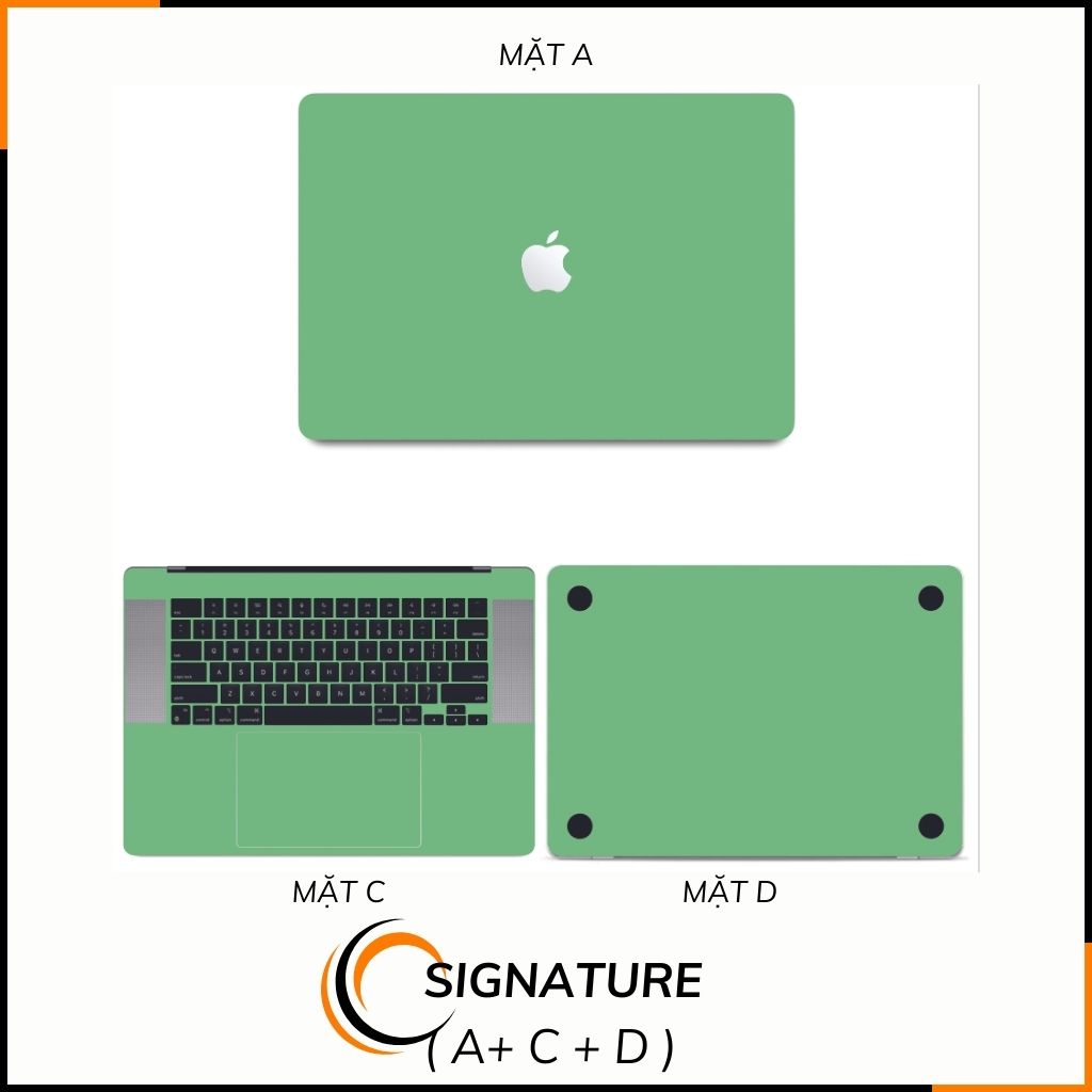 Dán skin macbook pro, macbook air chính hãng 3M nhập khẩu USA - SKIN 3M - MACBOOK - PASTEL GREEN - SK A01 02 phụ kiện điện thoại huỳnh tân store