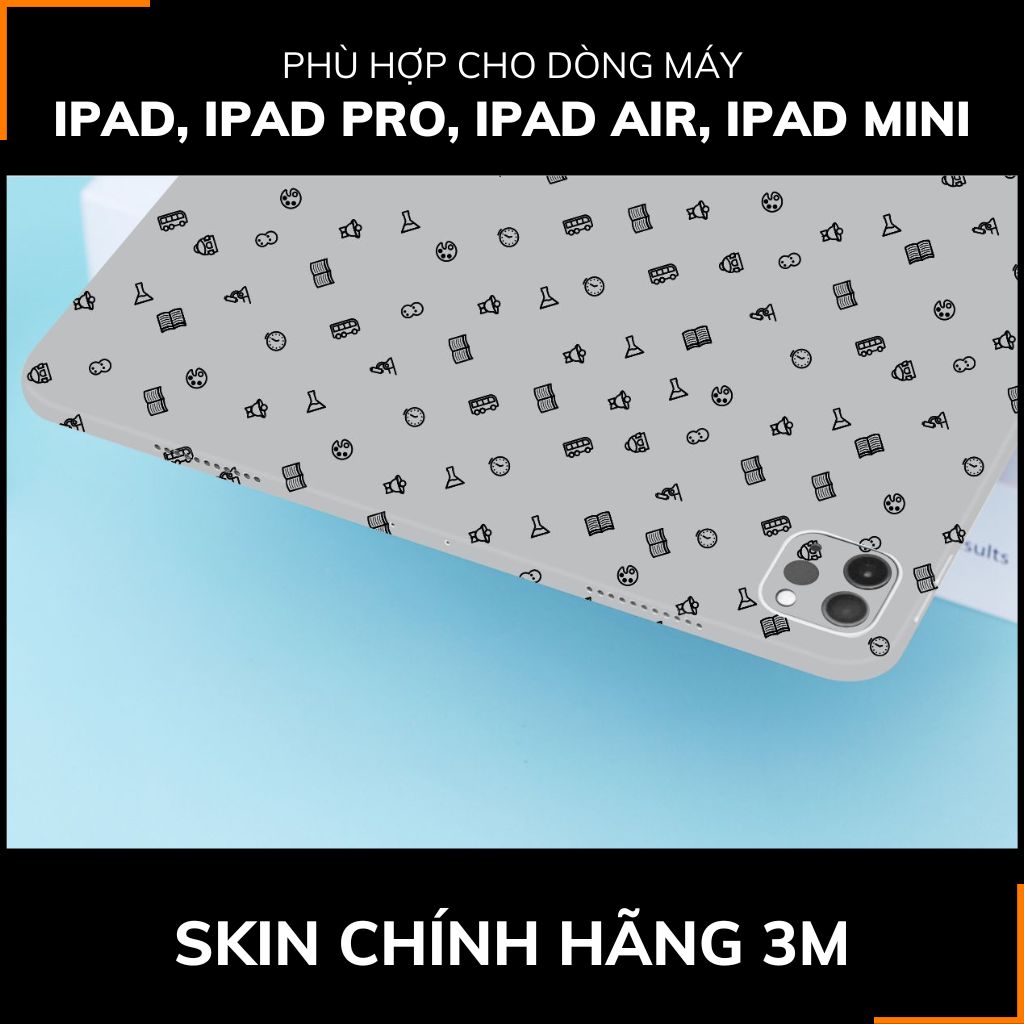 Dán skin ipad , ipad pro, ipad air , ipad mini full body và camera chính hãng 3M - MANY STICKER GREY -  SK B14 03 phụ kiện điện thoại huỳnh tân store