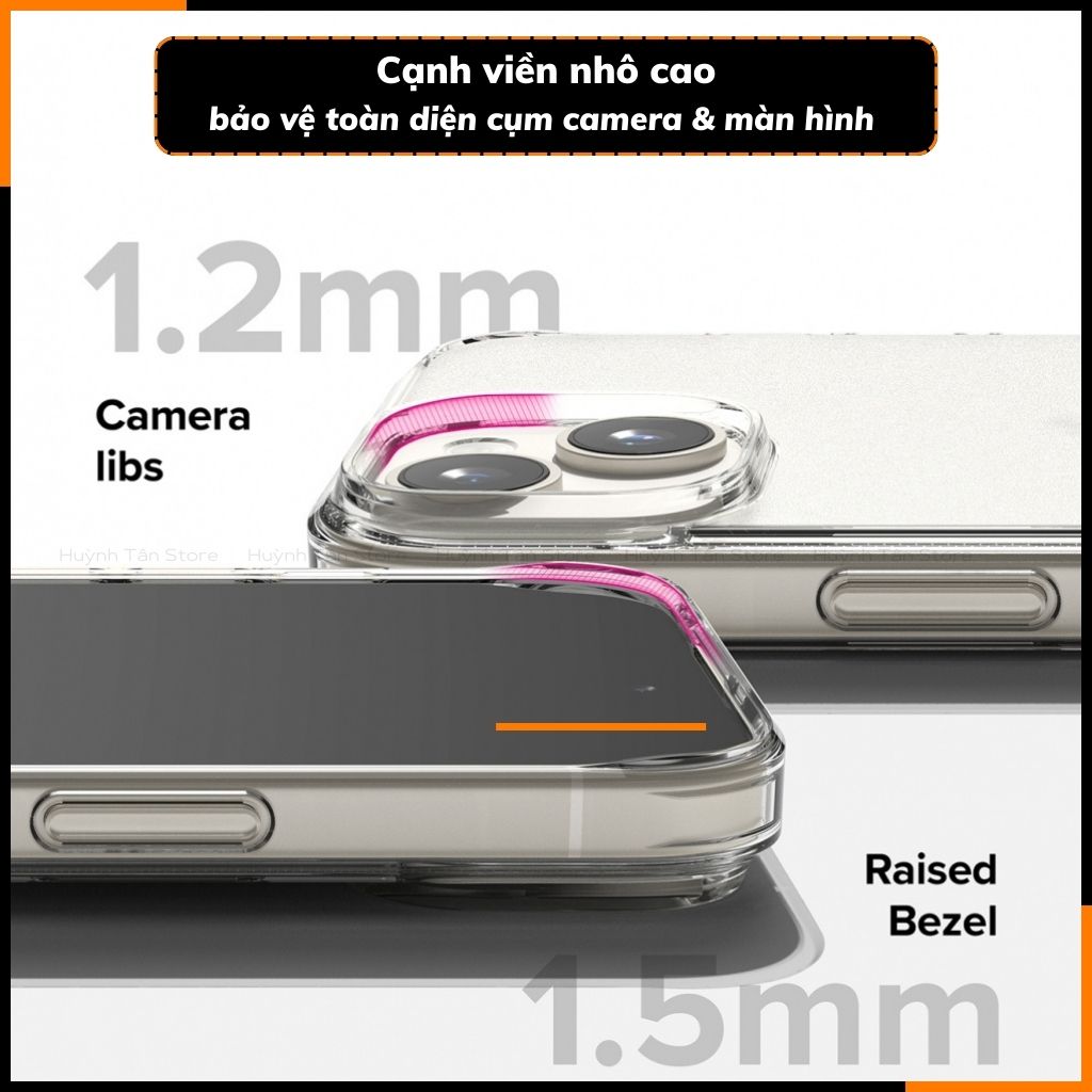 Ốp lưng iphone 15 RINGKE chính hãng trong suốt chống sốc FUSION chống ố vàng phụ kiện điện thoại huỳnh tân