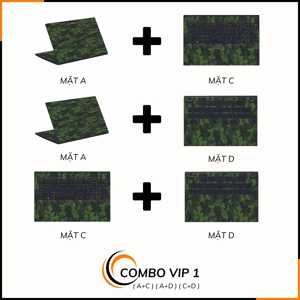 Dán skin laptop asus, dell , acer, hp, msi chính hãng ORAFOL nhập khẩu ĐỨC - SKIN 3M - LAPTOP - MAMBA GREEN  - SK B03 03 phụ kiện điện thoại huỳnh tân store