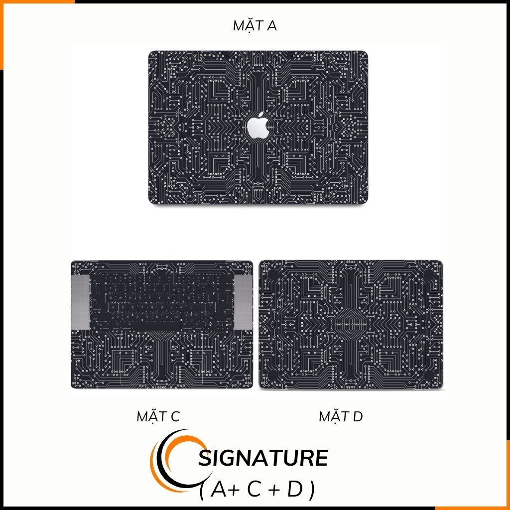 Dán skin macbook pro, macbook air chính hãng 3M nhập khẩu USA - SKIN 3M - MACBOOK - ELECTRIC BLACK  - SK B01 01  phụ kiện điện thoại huỳnh tân store