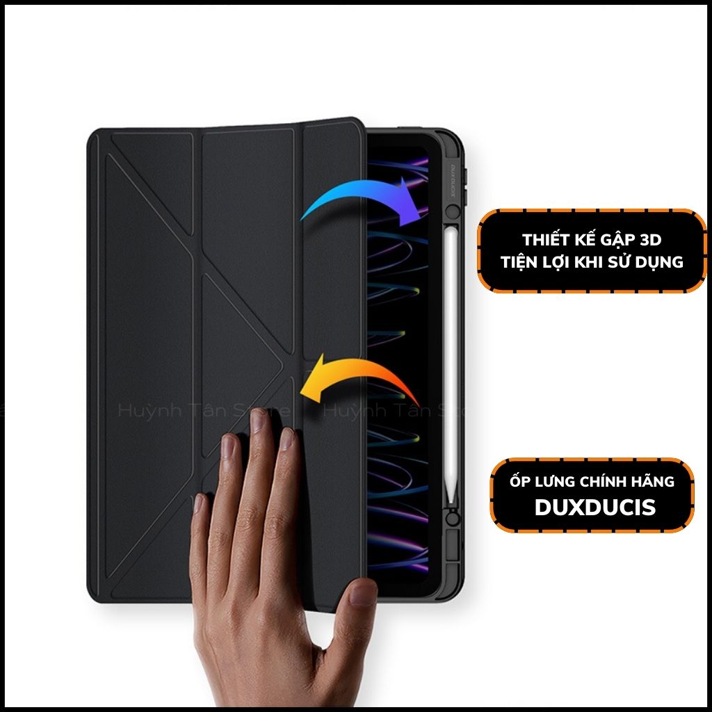 BAO DA ipad pro 11 inch 12,9 inch magi series chính hãng duxducis chống va đập có khay khe để bút