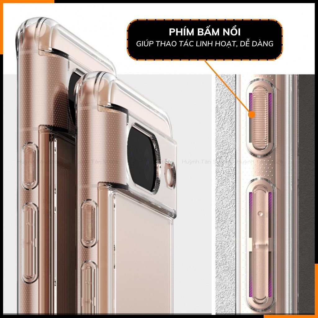 Ốp lưng google pixel 8 RINGKE chính hãng trong suốt chống sốc FUSION X chống ố vàng phụ kiện điện thoại huỳnh tân