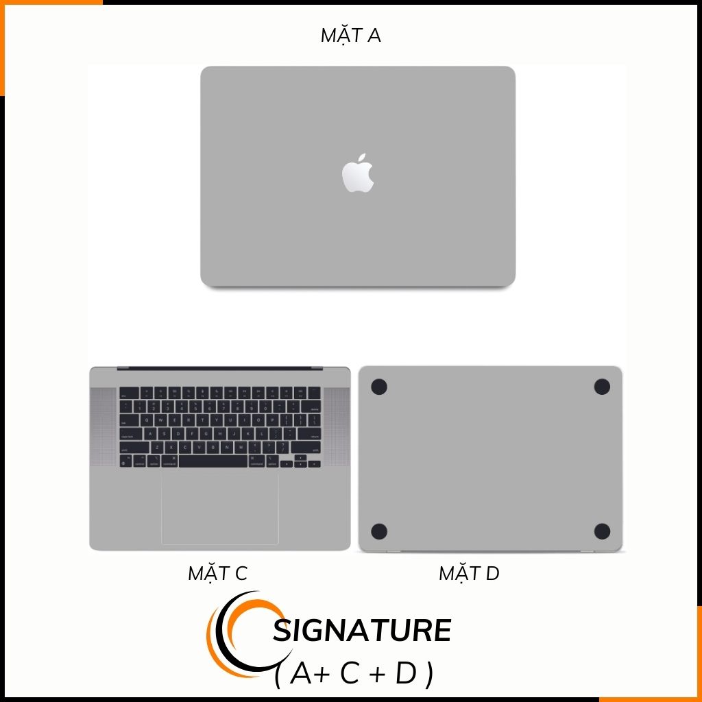 Dán skin macbook pro, macbook air chính hãng 3M nhập khẩu USA - SKIN 3M - MACBOOK - PASTEL BLACK  - SK A01 08 phụ kiện điện thoại huỳnh tân store