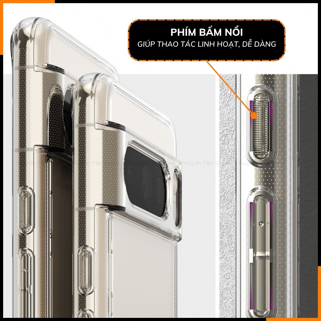 Ốp lưng pixel 9 / pixel 9 pro / 8 pro RINGKE chính hãng trong suốt chống sốc FUSION X chống ố vàng phụ kiện điện thoại huỳnh tân