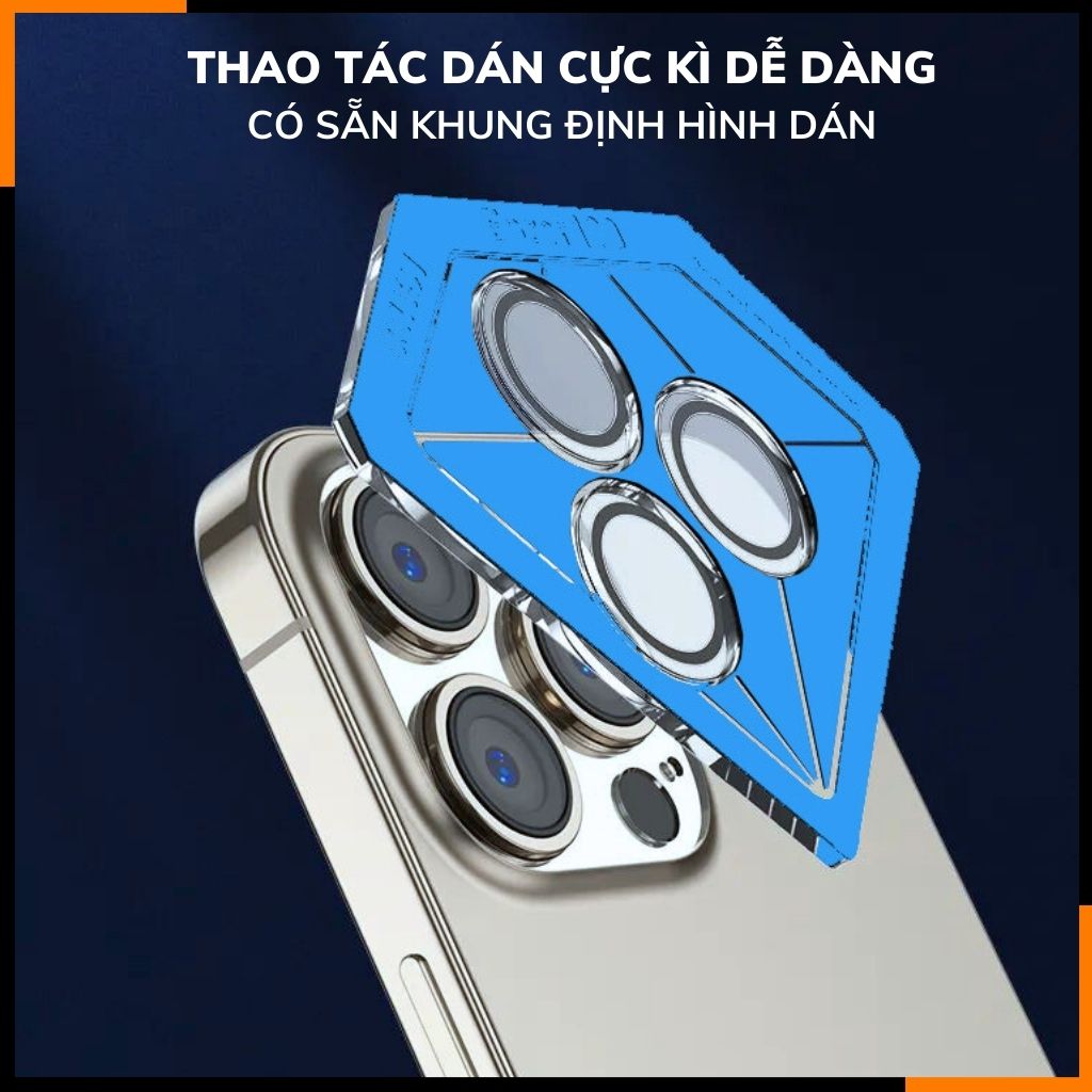 Cường lực camera iphone 15 pro, 15 pro max chính hãng KUZOOM viền nhiều màu chất lượng rõ nét bảo vệ toàn diện cụm camera phụ kiện huỳnh tân store
